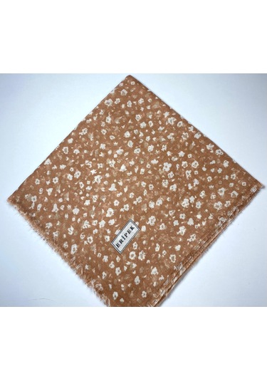 Saçaklı Pamuk Tülbent - 05505 - 95 X 95 / Koyu Kahverengi - 14 Koyu Kahverengi - 14