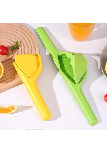 Yeşil 1pc Limon Sıkma Makinesi Kolay Sıkılabilir Manuel Limon Sıkma Makinesi Depolama Alanından Tasarruf Etmek İçin Katlanabilir Ve Düz Narenciye Suyu