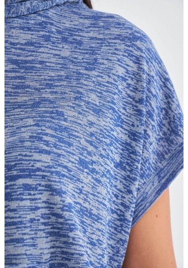 Peraluna Kaıra Blouse & Shorts Kapüşonlu Yazlık Kadın Triko Şort İndigo