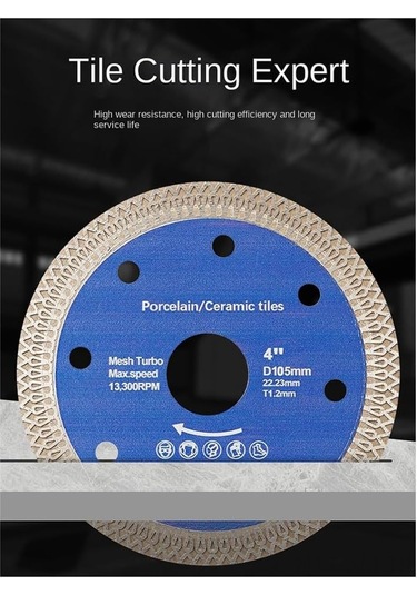 Ximistore9 125x22.23mm 5 İn&ccedil Dayanıklı Taş Kesim Bı&ccedil Akları - Fayans, Mermer, Granit Ve Seramik İ&ccedil İn Hassas Kesim Aleti