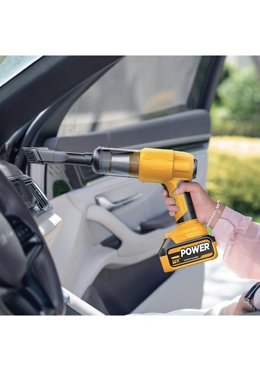 Enshall AHV21 25.000 MAH Çift Bataryalı Auhma 20.000 PA Çantalı Araç Süpürgesi