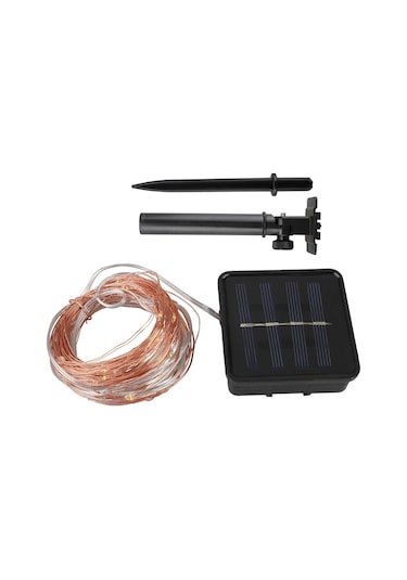 Renkli 50-300 Led Güneş Dize Lambası 8 Modlu Bakır Tel Lamba Su Geçirmez Güneş Hikayesi Lambası 7m Renkli