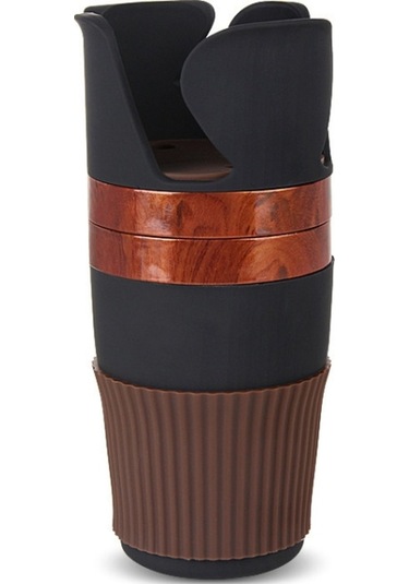 Suitu R151-4 Araba Hava Outlet Depolama Su Kupası Tutucu Cep Telefonu Navigasyonu Çok Fonksiyonlu Saklama Kutusu Maun 1 Adet