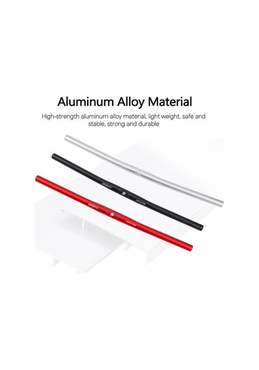 Artfulabode Yol Siyah Mtb Litepro Gidon Düz Bisikleti Bisiklet Alüminyum Alaşım 580mm 25.4 Vu Siyah