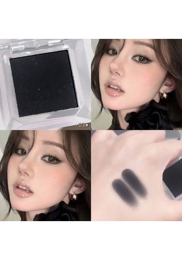 Monokrom Beyaz Mat Göz Farı Vurgulayıcı Paleti Su Geçirmez İnci Beyaz Yeşim 03 Matte Black 01