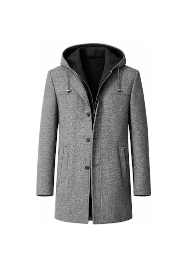 Classics Men Claassics Men Erkek Regular Fit Kaşe Kaban Ceket - 7530 Gri