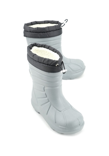 Gezer Erkek Çocuk Kışlık Eva Boğazdan Lastikli Sessiz Taban Kar Bot Çizme Siyah-Fuşya