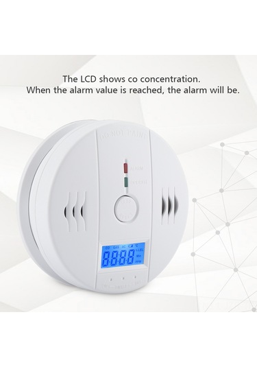 Geeroyoo Karbonmonoksit Dedektörü Kalibrasyonlu - Lcd Ekranlı, Yüksek Hassasiyeti, 85db Alarm, Test/düzeltme Düğmesi, Pil Yok