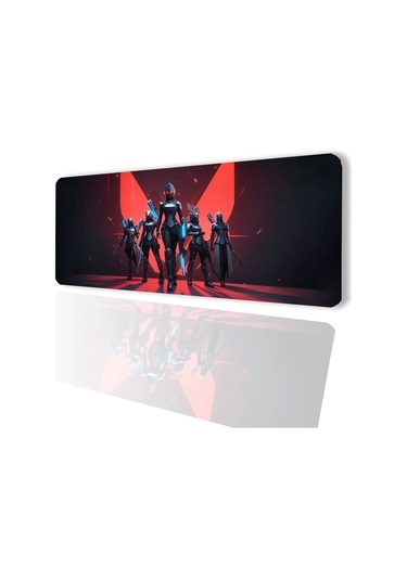 Sonictouch V-team Kaymaz Gaming Oyuncu Masaüstü Dikişsiz Kırmızı Siyah Klavye Mouse Pad 32x70cm