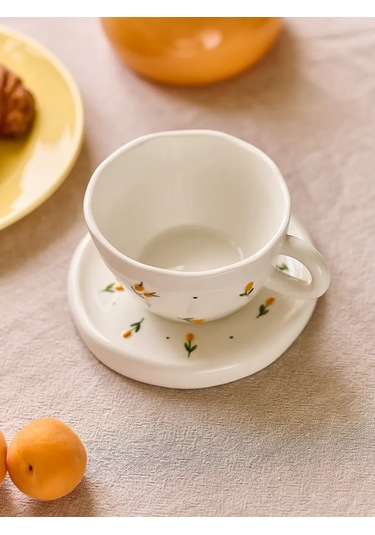 Roomi Seramik Çay Takımı 290 Ml Fincan Ve Tabak Seti 455093191 Sütlü