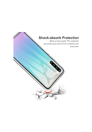 Xiaomi Redmi Note 8 Kılıf Şeffaf Silikon Tam Koruma Hibrit