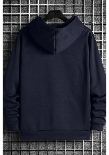 Unisex Metalica Baskılı Oversize Sweatshirt Lacivert