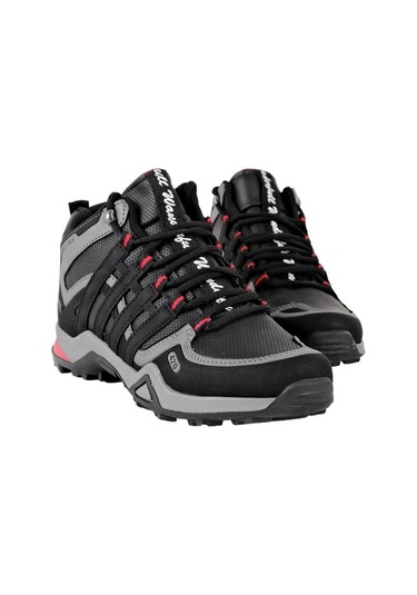 Erkek Kışlık Trekking Spor Bot Siyah - Kırmızı-siyah - Kırmızı Siyah - Kırmızı