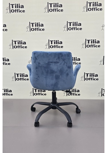 Maki Çalışma Ve Çocuk Koltuğu Siyah Yonca Ayak Mavi