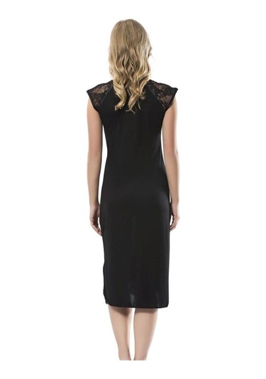 Türen 3123 Gecelik - Siyah Siyah