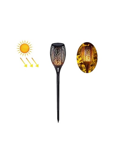 Novahub 96 Led Güneş Alev Işığı Açık Bahçe Çim Işığı Bahçe Peyzaj Meşale Işığı, Güzel Görünüşlü 3467