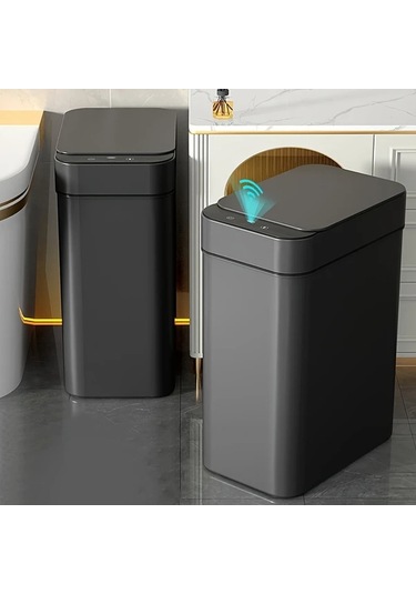 Honeybeeshop Akıllı Sensörlü Otomatik Çöp Kutusu 11l Beyaz Ev Ofis Mutfak İçin Dokunmasız