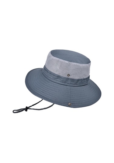 Erkek Balıkçı Şapkaları Açık Hava Güneş Koruması Balıkçı Şapkaları Koyu Gri