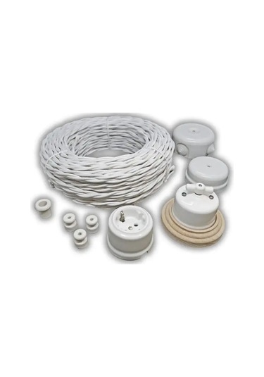 Retrika Retro Seramik Topraklı Priz 92650423 Seramik Retro Priz