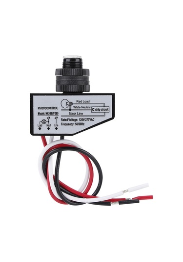 Tenfowee Enerji Tasarruflu 120-277vac 50/60hz Işık Kontrollü Anahtar, Led Ve Fosforlu Ampuller İçin Uygun, Ip65 Yağmur Dayanıklı Nk-bb/f265