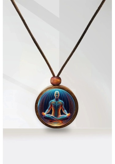 Meditasyon / Yoga Ahşap Kolye Çok renkli