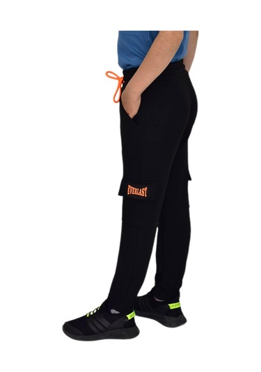 Erkek Çocuk Çift Kargo Cepli Eşofman Altı Bgl-st04631 Siyah