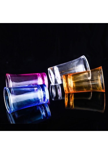 Sones 35ml Bar Partisi Akrilik Renkli Bardak Mini Likör Bardağı, Renk: Mavi