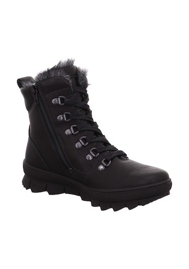 Legero 2-000530 Novara Kadın Siyah Deri Gore-tex Bot Siyah