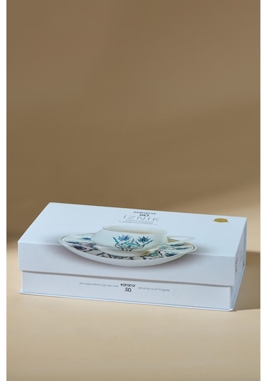 Karaca  İznik Yeni Form 6 Kişilik Kahve Fincanı Takımı 100 ml