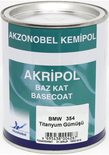 Akzonobel Akripol 2k Bazkat-titanyum Gümüşü-354- 1 Lt.