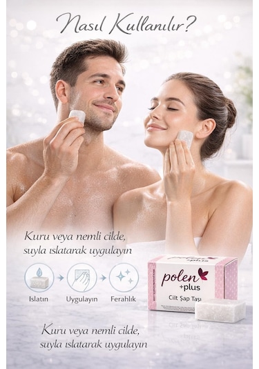 Polenplus Cilt Şapı Şap Taşı 3 Adet