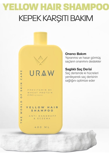 Uraw Onarıcı ve Saç Derisi Dengeleyici Bakım Sarı Şampuan 400 ML