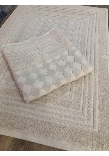 Gonca %100 Pamuk 1 Adet Lüx Banyo Paspası Ayak Havlusu 50 X 70 Bej