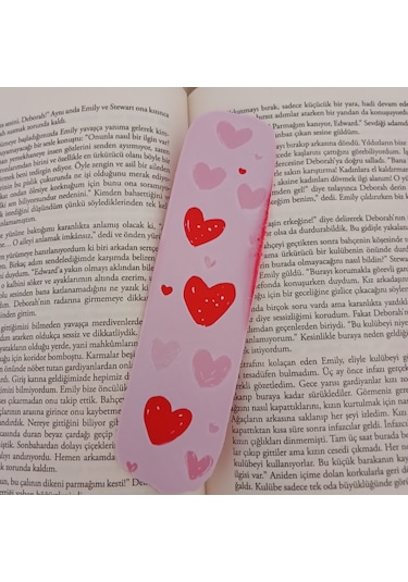 Kitap Ayracı - Sevimli Kalpler Model3