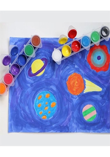 Guaj Boya 12 Renk 25ml 1 Paket Fixpoint Guajboya Seti 12 Li Su Bazlı Şişe Canlı Renkler Resim Okul Çok Renkli