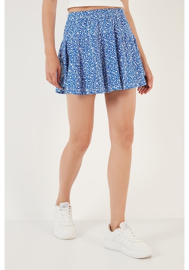 Lela Bayan Şort Etek 5864024s2 Saks-leopar Saks-leopar Saks - Leopar