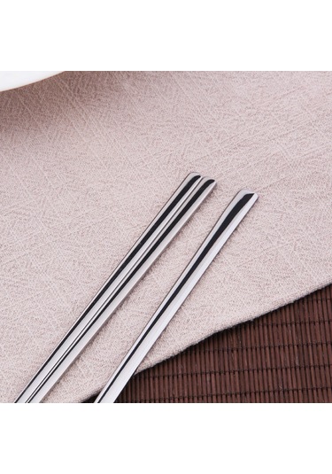 Mufunye Kore Tarzı Paslanmaz Çelik Kaşık Ve Çubuk Seti - Dayanıklı Ve Şık Mutfak Aksesuarı Diğer