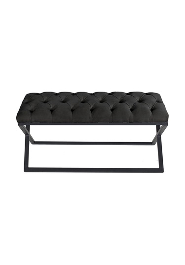 Varcera Antrasit Chester Model Kapitoneli Puf&bench&koltuk&oturma Bankı&teddy Puff&yatak Odası Takım Önü&ucu