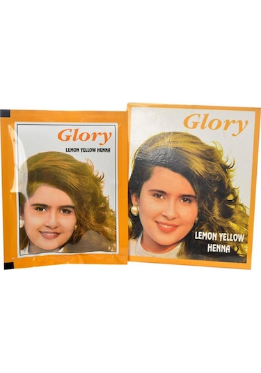 Glory Glory Limon Sarı Hint Kınası (Lemon Yellow Henna) 10 Gr Pak