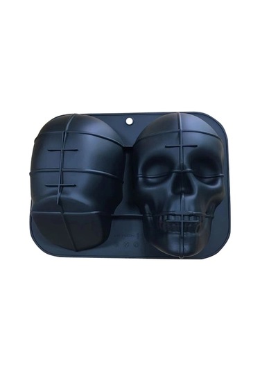 Fl1225dd Silikon Kafatası Doğum Günü Pastası Pişirme Kalıbı Siyah Siyah