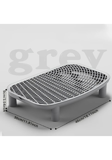 Hightower Sarı 1 Adet Dökülmeyi Önleyen Kedi Kumu Minderi Kalın Kapaklı Kaymaz Yıkanabilir