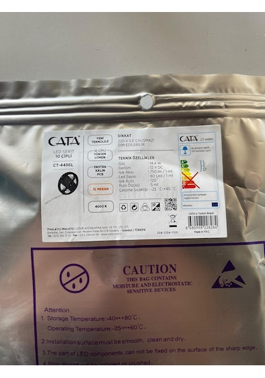 Cata 10 Cip CT-4480-CT4481 Şerit Led 5 M