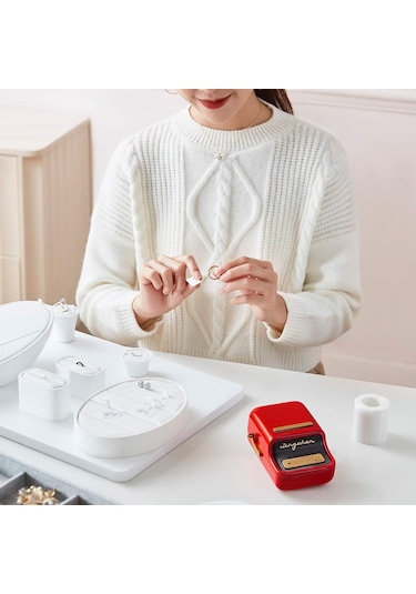 Niimbot B21S Bluetooth Taşınabilir Termal Etiket Yazıcı Kırmızı