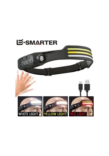 Liangmei Led Sensör Kafa Lambası İndüksiyon Far Dahili Pil El