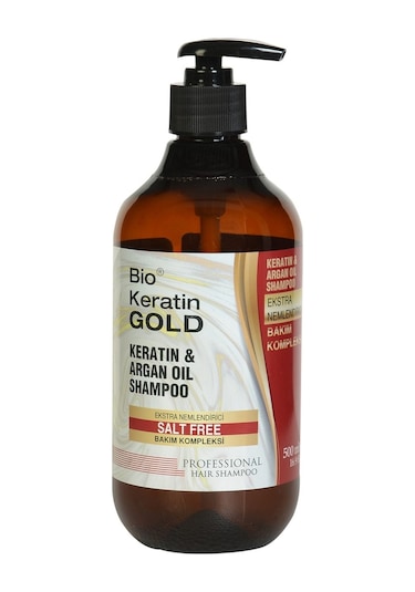 Bio Keratin Gold Keratin & Argan Yağlı Tuzsuz Şampuan 500 ML