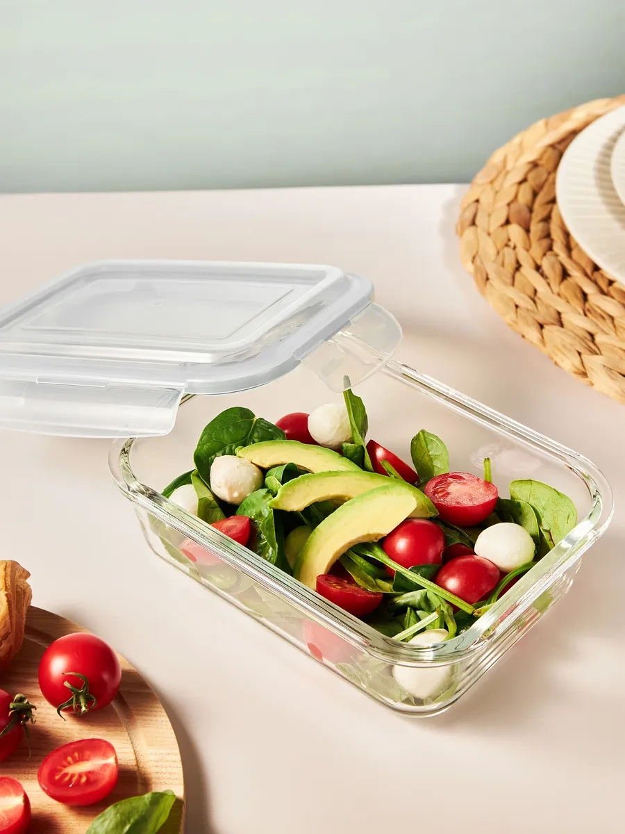 Good Sale Kavanoz Cam Kaplamalı Dikdörtgen 1500 Ml 436998080 Beyaz