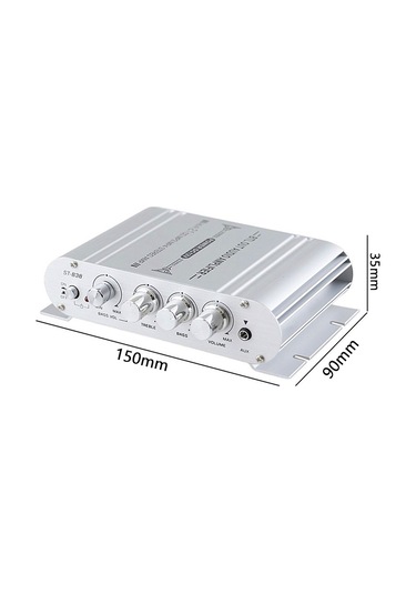Symbee 2.1 Kanal Alüminyum Amfi - St-838, 20w+20w Güç, Tepki 4-8ω, Ses Kontrolü Volyum, Tiz, Bass , Mp3/mp4 Jack, Gümüş Rengi Şarj Aleti Ve Pil Yok