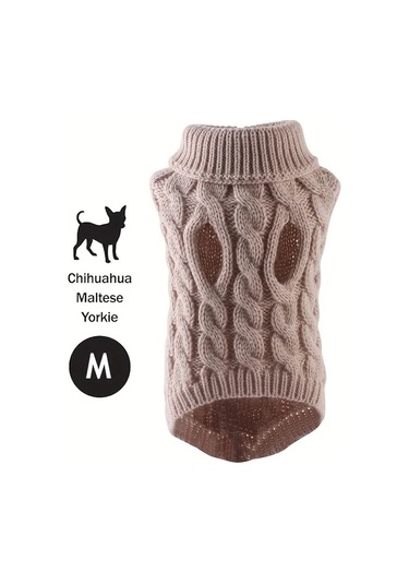 Elmpaly Beige M Kedi Köpek Kazak Yumuşak Akrilik Kışlık 7 Renk Makinede Yıkanır