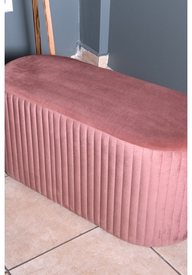 Velluto Lungo Rose Puf-gül Kurusu 90 Cm Kapitoneli Uzun&oval Puf&bench&koltuk&pofuduk Makyaj Puff