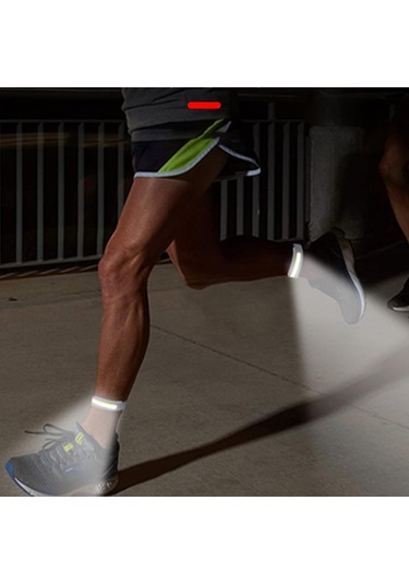 Geeksen Cob Işık Özellikli Hafif Spor Bileklik, 3 Seviye Ayar, Suya Dayanıklı, Usb Type-c Şarjlı Koşu Işığı Gri